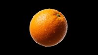 Fresh ripe orange isolated on transparent background, ready for t-shirt design, clipart, stickers, print on demand, sublimation, and digital craft projects.