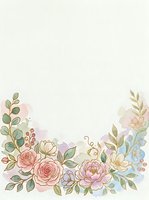 Watercolor floral border with pink roses, peonies, and eucalyptus leaves on cream background. Isolated design element for invitations, cards, and stationery projects.
