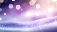 Dreamy purple waves with glowing bokeh lights and sparkling particles create magical abstract background for festive designs and holiday celebrations.