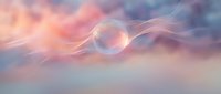 Abstract flowing waves in soft pink and blue gradient colors creating dreamy ethereal atmosphere for modern digital art and creative design projects.