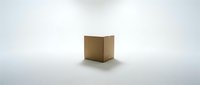 Brown cardboard shipping box on white background for packaging delivery logistics and e-commerce business applications.