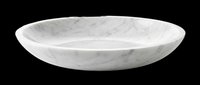 Marble serving bowl with elegant white and gray veining, isolated on transparent background. Ready for design use on product mockups, home decor graphics, kitchenware catalogs, and print-on-demand merchandise.