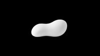Organic white blob shape isolated on transparent background, ready for graphic design, t-shirt printing, stickers, sublimation, and digital crafts.