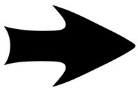 Black arrow pointing right isolated on white background for navigation, direction signs, web design and graphic elements.