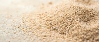 Close-up of fine sand texture with shallow depth of field, suitable for backgrounds, nature themes, beach concepts, and construction or landscaping materials.