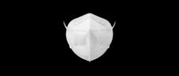 White protective face respirator mask isolated on transparent background, ready for t-shirt design, stickers, clipart, print on demand, and sublimation projects.