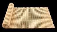 Bamboo sushi rolling mat isolated on transparent background, ready for T-shirt design, clipart, stickers, print on demand, and sublimation projects.