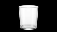 Clear glass tumbler isolated on transparent background, ready for T-shirt designs, stickers, clipart, print on demand, and sublimation projects.