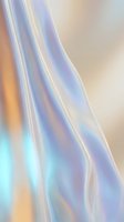 Holographic iridescent fabric with rainbow gradient flowing in soft waves creating dreamy pastel background for modern design projects and creative layouts.