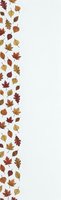 Autumn leaves border with colorful fall foliage on white background for seasonal designs and decorative projects.
