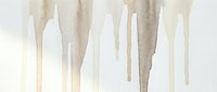 Abstract watercolor drips and streaks in neutral beige and brown tones on white background for modern interior design and artistic projects.