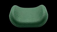 Green ergonomic foam seat cushion isolated on transparent background, ready for product catalogs, e-commerce, print on demand, stickers, and T-shirt design use.