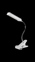 Flexible clip-on LED desk lamp isolated on transparent background, ready for T-shirt design, stickers, clipart, print on demand, and sublimation projects.
