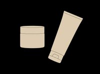 Cosmetic cream jar and tube isolated on transparent background, ready for t-shirt design, clipart, stickers, print-on-demand products and sublimation projects.