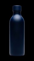 Matte navy blue reusable water bottle isolated on transparent background, ready for stickers, print on demand, T-shirt design, clipart, and sublimation projects.