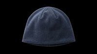 Navy blue fleece beanie hat isolated on transparent background, ready for t-shirt design, clipart, stickers, print on demand, and sublimation projects.