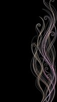 Elegant flowing ornamental swirls in pink and gold creating decorative border on black background for luxury design projects and invitations.