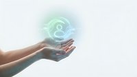Hands presenting glowing digital user profile icon with circular tech elements for customer service and identity management concepts.