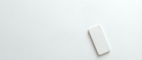 White smartphone mockup on clean minimalist background for app presentation and digital marketing materials.