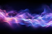 Abstract cosmic energy wave with vibrant pink and blue colors flowing through dark space, perfect for modern website headers and tech presentations.