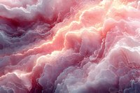 Abstract pink and purple storm clouds with dramatic lightning bolt streaking across turbulent sky, creating ethereal atmospheric background for creative projects.