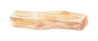 Isolated watercolor wooden log with natural grain texture on white background, suitable for design projects and illustrations.