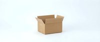 Open brown cardboard shipping box isolated on white background for packaging, delivery, moving and storage concepts.