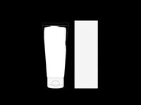 Cosmetic tube with box packaging mockup, isolated on transparent background. Ready for branding, product design, stickers, print on demand, and T-shirt use.