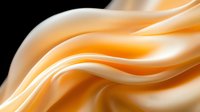 Smooth flowing abstract waves in peach and cream colors create elegant curves and soft gradients against dark background, suitable for luxury branding designs.