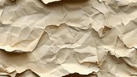 Crumpled brown paper texture with wrinkled surface and natural creases. Recycled kraft paper background for eco-friendly packaging and vintage design projects.