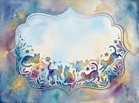 Watercolor floral frame with decorative border and colorful botanical elements on textured background for wedding invitations and greeting cards.