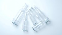 Medical glass ampoules for pharmaceutical injections and vaccines isolated on white background for healthcare and medicine design projects.