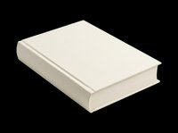Blank white hardcover book isolated on transparent background, ready for mockups, sticker designs, print on demand, clipart, and t-shirt design use.
