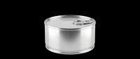 Silver metal tin can with pull ring lid, isolated on transparent background, ready for T-shirt design, stickers, clipart, and print on demand use.