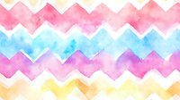 Watercolor chevron pattern in soft pastel colors of pink, blue, purple and yellow creates seamless geometric background for wrapping paper and textile design.