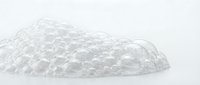 Clear transparent bubble wrap packaging material isolated on white background for protective shipping and storage applications.