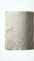 Handmade paper sheet with rough textured edges and natural fiber surface isolated on white background for craft and stationery projects.