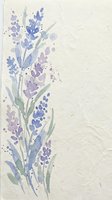 Watercolor lavender flowers on textured paper background with copy space for wedding invitations, greeting cards, botanical art and romantic designs.