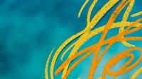 Yellow sea fan coral branches against turquoise ocean water background. Suitable for marine life, underwater, nature, and tropical travel design projects.