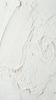 White textured plaster wall with artistic brush strokes and organic patterns creating abstract relief surface for interior design backgrounds.