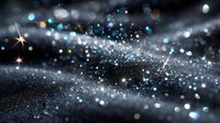 Abstract digital network with glowing particles and bokeh lights on dark background for technology and data visualization concepts.