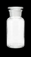 Clear glass apothecary jar with stopper, isolated on transparent background. Great for stickers, t-shirt design, print on demand, clipart, and sublimation projects.