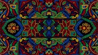 Ornate Persian carpet pattern with intricate floral motifs and geometric designs in rich red, blue, and gold colors for traditional decor projects.