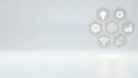 Modern technology icons floating on clean white background with subtle shadows for digital business presentations and web design projects.