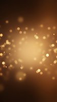 Warm golden bokeh lights blur across rich brown gradient background, creating soft festive atmosphere suitable for holiday, celebration, and luxury design projects.