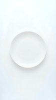 Empty white ceramic plate on clean white background isolated for food presentation and kitchen design projects.