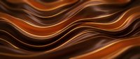 Smooth flowing waves of copper and bronze liquid metal create an abstract background with glossy, reflective surfaces ideal for modern design projects.