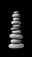 Stacked zen stones tower isolated on transparent background, ready for wellness, spa, meditation clipart, t-shirt design, stickers, and print on demand use.