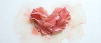 Pink feather heart shape on white background with soft romantic texture for love wedding Valentine's Day greeting cards and romantic design projects.