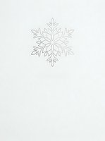 Delicate snowflake with leaf-like arms isolated on white background, suitable for winter designs, holiday cards, and seasonal graphics.